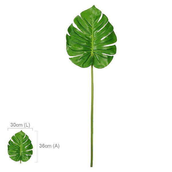 Kit com 3 Hastes de Costela de Adão 92cm Real Toque (Apenas a planta)