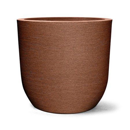 Vaso Grafiato Ferrugem Redondo Plt 28x30cm Polietileno