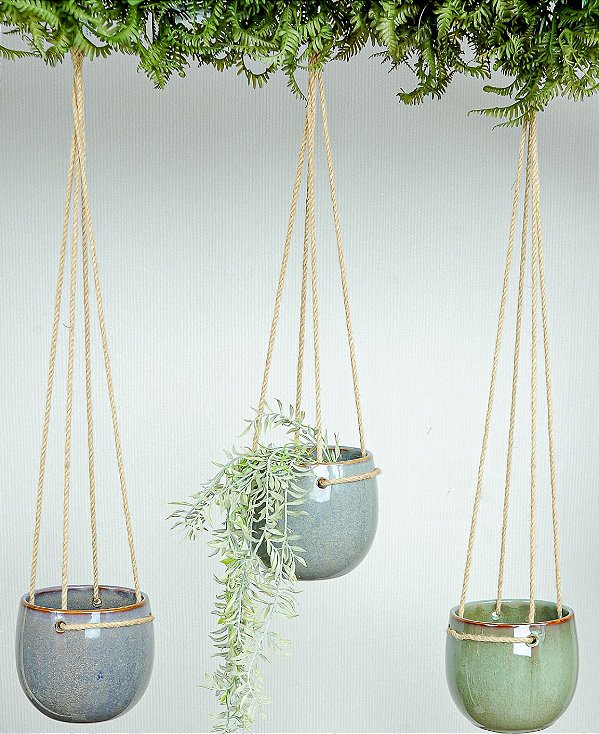 Vaso Cerâmica de Pendurar 68 (A) x 13 (D) cm (UNIDADE)