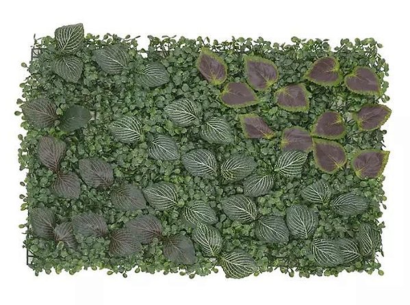 Placa Grama Artificial Mista Verde 60x40cm