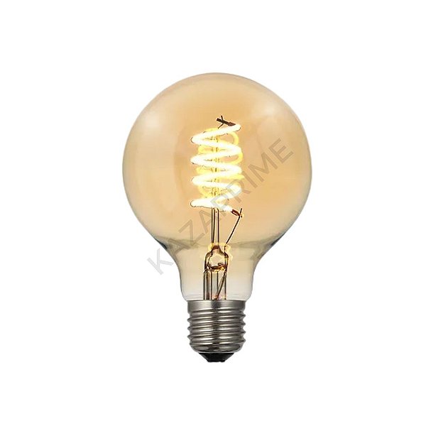 Lâmpada de Filamento LED G80 Spiral 4W Bivolt