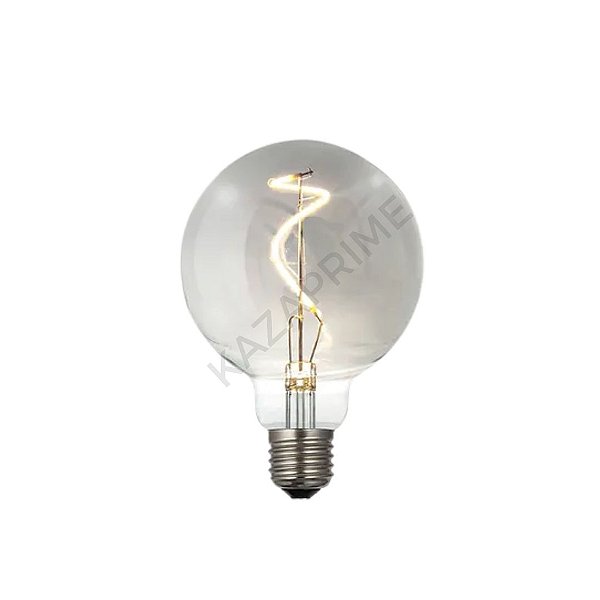 Lâmpada de Filamento LED G95 Spiral 4W Fumê
