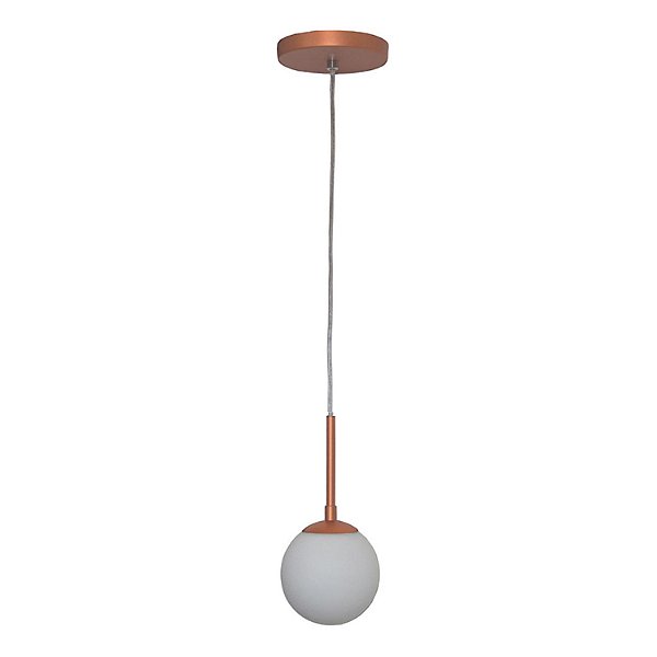 Lustre Pendente Globo 12 Jabuticaba Cobre Fosco 120mm Bivolt