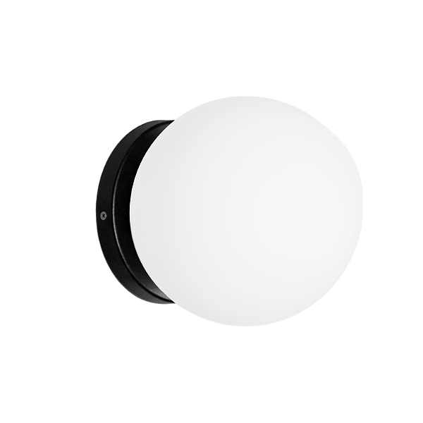 Arandela Slim Globo 14 Jabuticaba Preto Fosco Bivolt