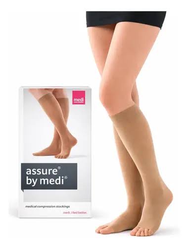 Meia panturrilha Assure 20- 30 mmhg 3/4 Aberta