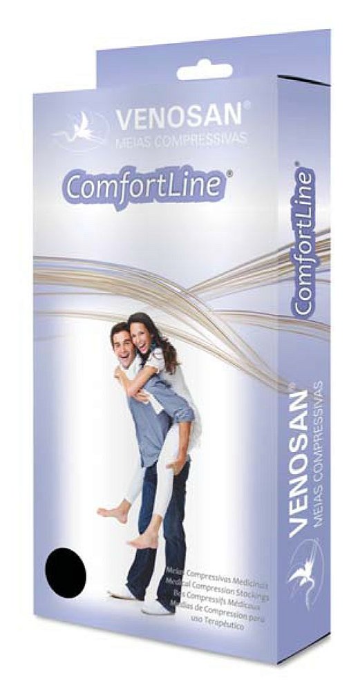 Meias Venosan Comfortline Meia Coxa com Silicone 30-40mmHg Longa Bege
