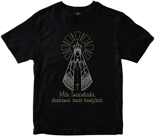 Camiseta Nossa Senhora Aparecida Mãe Imaculada Rainha do Brasil
