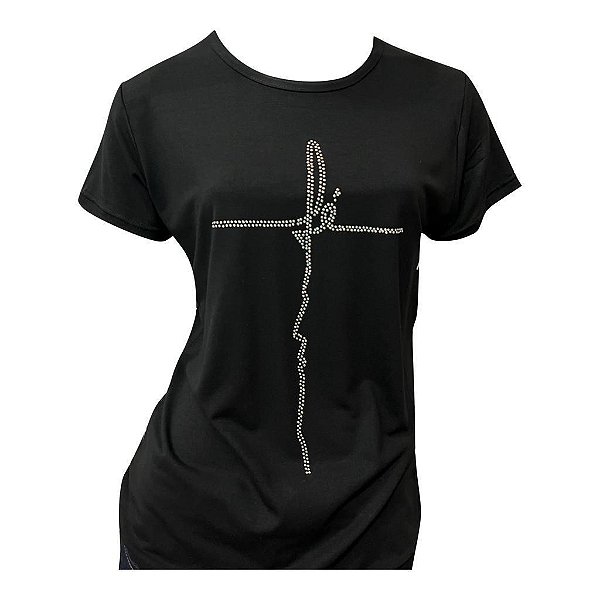 Blusa Feminina Fé Rainha do Brasil - Rainha do Brasil Camisetas Religiosas