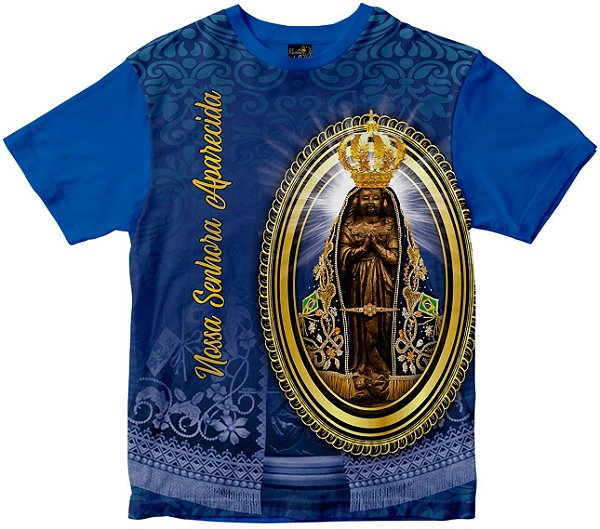 Camiseta Nossa Senhora Aparecida Rainha do Brasil - Rainha do Brasil  Camisetas Religiosas