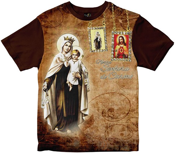 Camiseta Nossa Senhora do Carmo Rainha do Brasil - Rainha do Brasil  Camisetas Religiosas