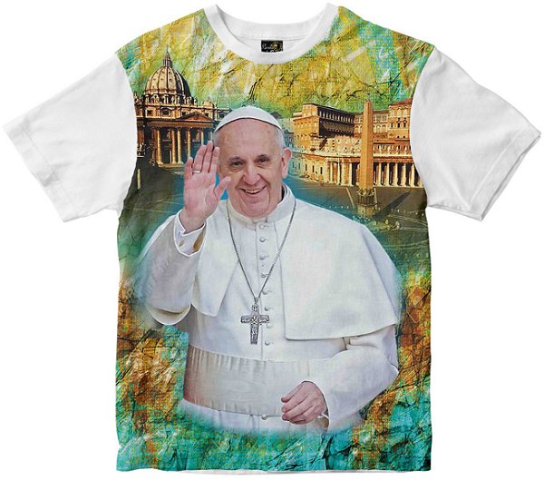 Camiseta Papa Francrisco Rainha do Brasil