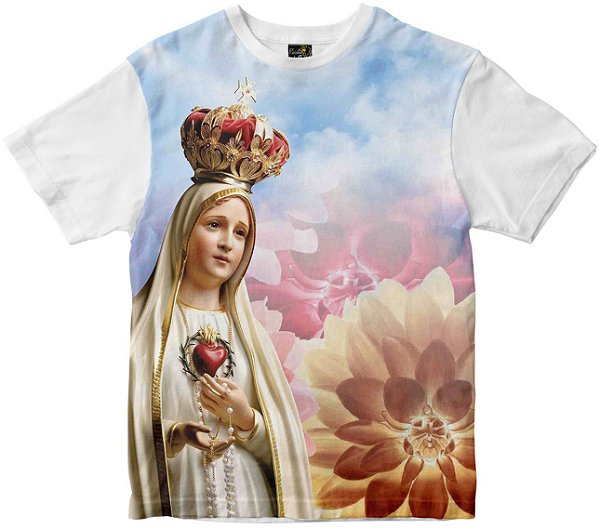 Camiseta Nossa Senhora de Fátima Rainha do Brasil