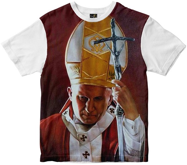 Camiseta papa João Paulo II Rainha do Brasil