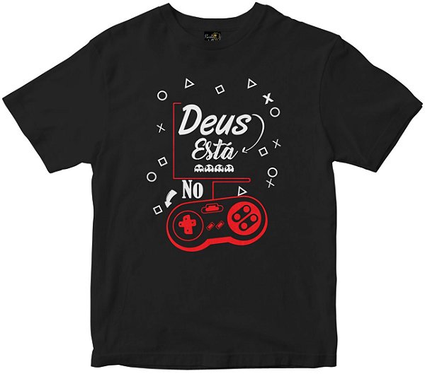 Camiseta Deus Está no Controle preta Rainha do Brasil