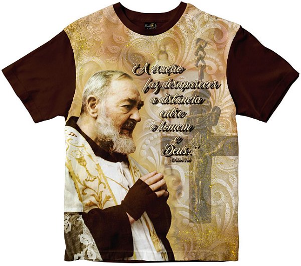 Camiseta São Padre Pio Rainha do Brasil