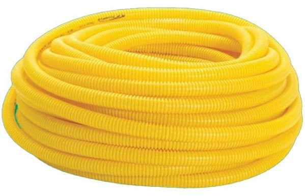 TUBO CORRUGADO AMARELO 3/4-25MM DIVERSOS
