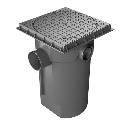 CAIXA DE GORDURA C/ CESTO PRETA KRONA DN 100