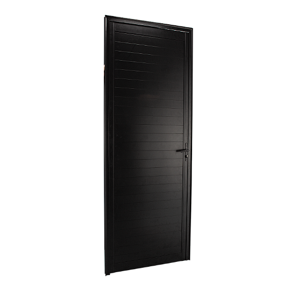 PORTA CRV LAMBRI ALUMINIO 215X80X3CM BLACK MODULAR COM FECHADURA