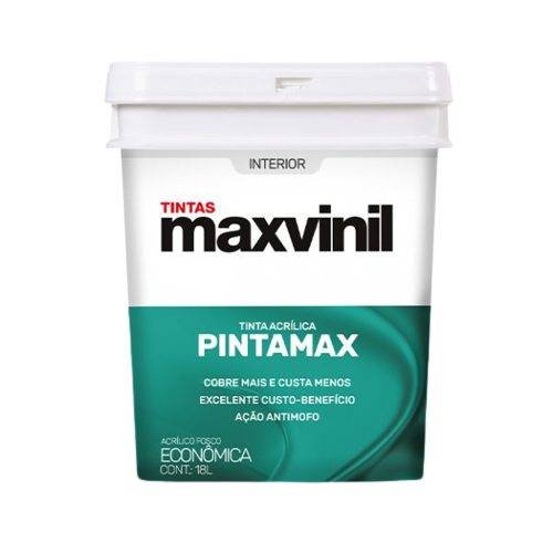 TINTA MAXVINIL ECONÔMICO FOSCO 18LTS -ESCOLHA AS CORES     (EXCLUSIVO SITE)