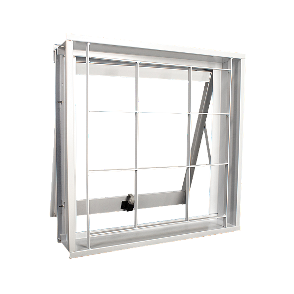 VITRO MAXIM AR AÇO BRANCO 50X50X12CM C/GRADE QUADRADA CRV