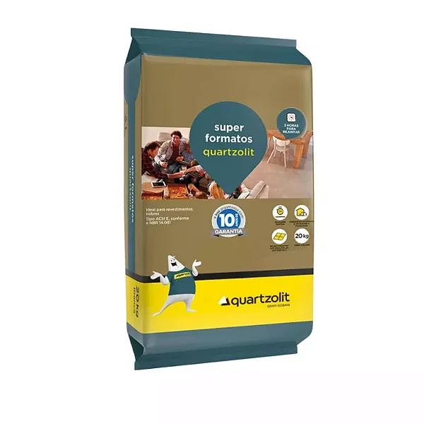 ARGAMASSA QUARTZOLIT ACIII 20KG CINZA SUPER FORMATOS REVESTIMENTO ATÉ 230X230