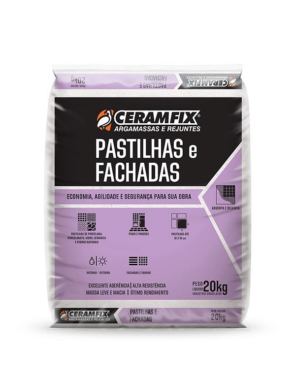 ARGAMASSA CERAMFIX PISCINAS E FACHADAS 20KG BRANCA