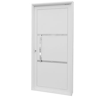 PORTA CRV IDEAL PIVOTANTE AÇO GALVONIZADO C/FRISO 215X108X14CM BRANCA