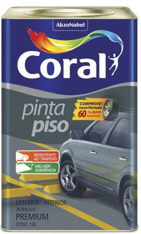 TINTA PINTA PISO CORAL 18LTS CINZA MEDIO