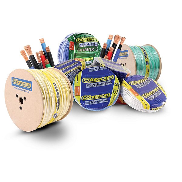 CABO FLEXIVEL COBRECOM 2,5MM 750V 70°C 100% COBRE CORES (ROLO 100MT)