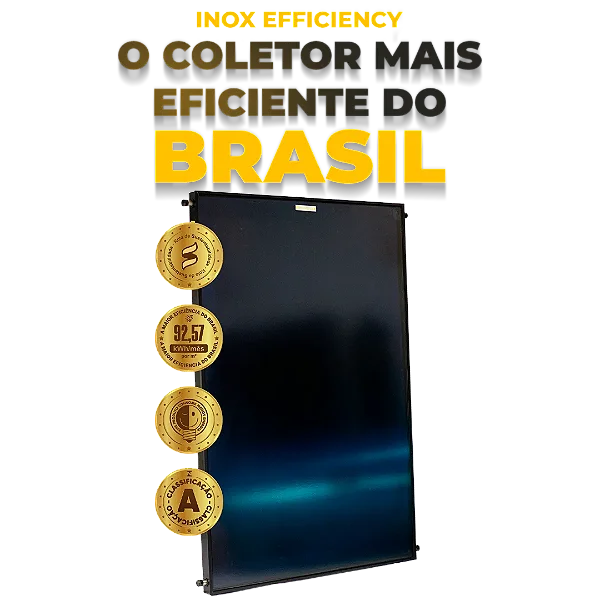 PLACA SOLAR AÇO INOX TERMOMAX 200X100 BLACK VIDRO PRISMATICO (3 ANOS DE GARANTIA )