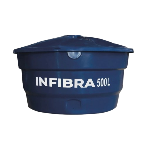 CAIXA D'ÁGUA INFIBRA 500LTS C/TAMPA