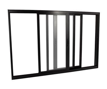 JANELA CORRER 3F MOVEIS ALUMINIO BLACK EXCELLENCE 100X150X12CM