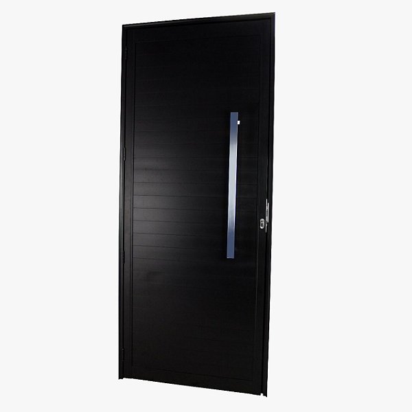 PORTA LAMBRI ALUMINIO NOBRE PUXADOR RETO 90X215 BLACK
