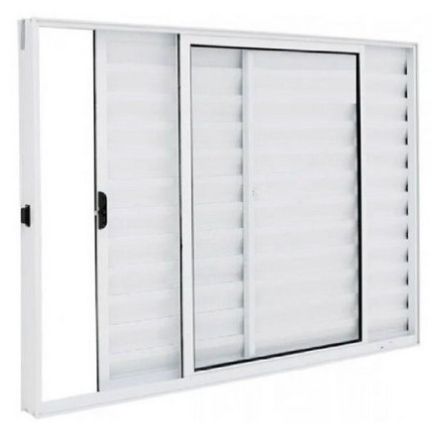 JANELA VENEZIANA AÇO BRANCA 3F 100X150X12CM S/GRADE