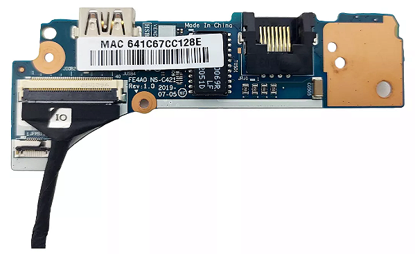 Placa Usb /Power Notebook Lenovo Thinkpad E14 gen 1 c/cabo flat