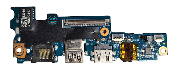 Placa auxiliar sub I/o Dell Latitude 3410 Usb/card/áudio/rj