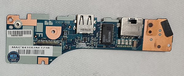 placa filha auxiliar  rede/usb/sd/ IO  not lenovo e490