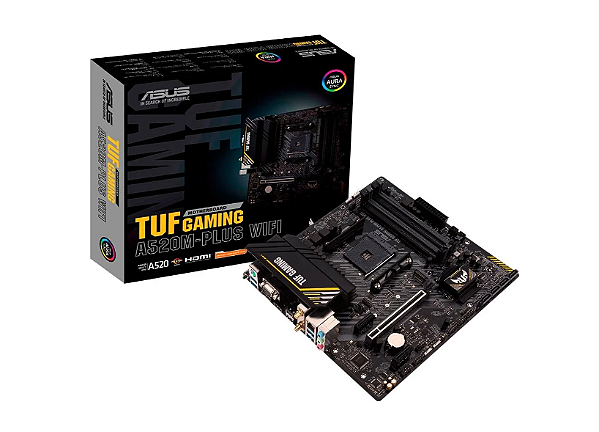 Placa mãe asus tuf gaming A520m-plus wifi aura sync