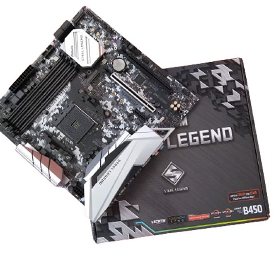 Placa Mãe Asrock B450m Steel Legend Rgb Am4 Ryzen aura sinc