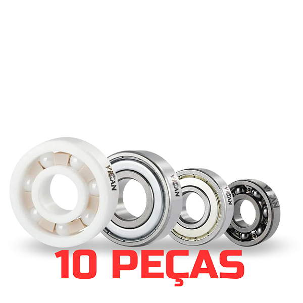 COMBO 10 UNIDADES ROLAMENTO 128 - 8x12x3,5 VICAN