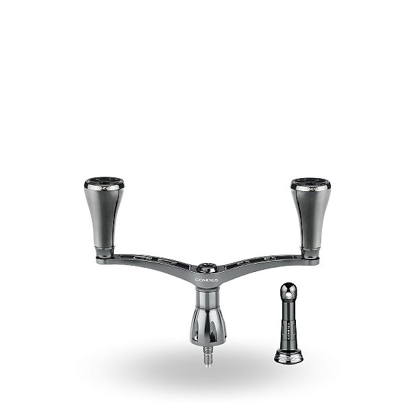 MANIVELA GOMEXUS 98MM ALUMINUM MOLINETE TITANIUM KNOB + REEL STAND