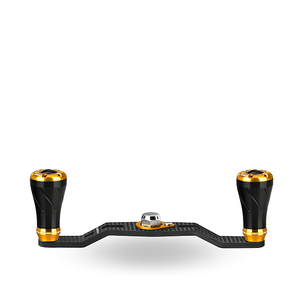 MANIVELA GOMEXUS 95MM CARBON CARRETILHA CNC KNOB - 7X4MM - BLACK & GOLD DISCONT