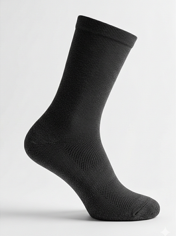 MEIA DE COMPRESSÃO CANO MÉDIO PRETO E CINZA 34 AO 39