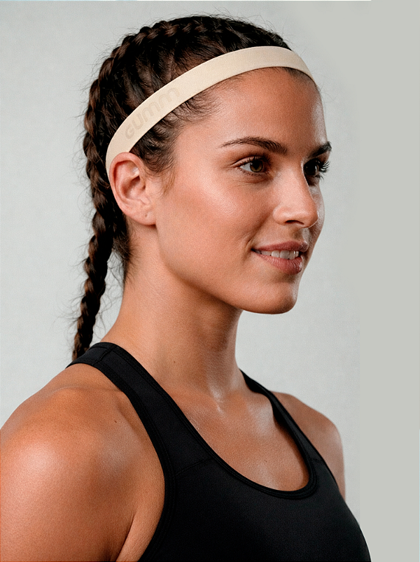 FAIXA PARA CABELO SILICONE E REGULAGEM AMARELA