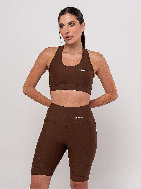 BERMUDA FEARLESS W CÓS-ALTO CHOCOLATE FEMININA