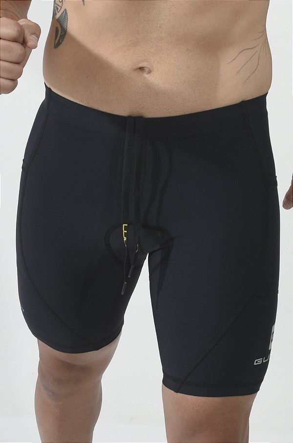 Bermuda Multisport Run Seam Black Masculina