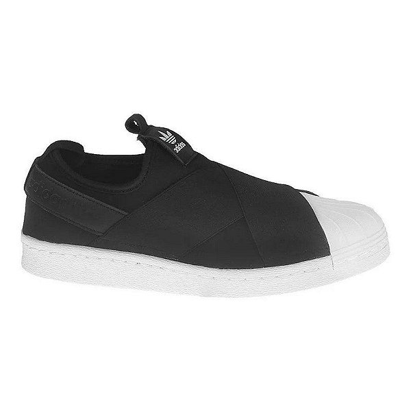 slip on adidas preto e branco