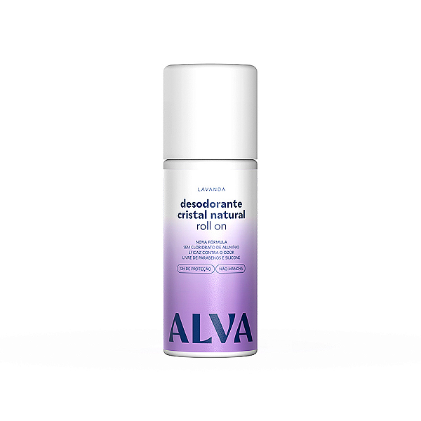 Desodorante Roll on Cristal Natural Lavanda Vegano 70ml Alva