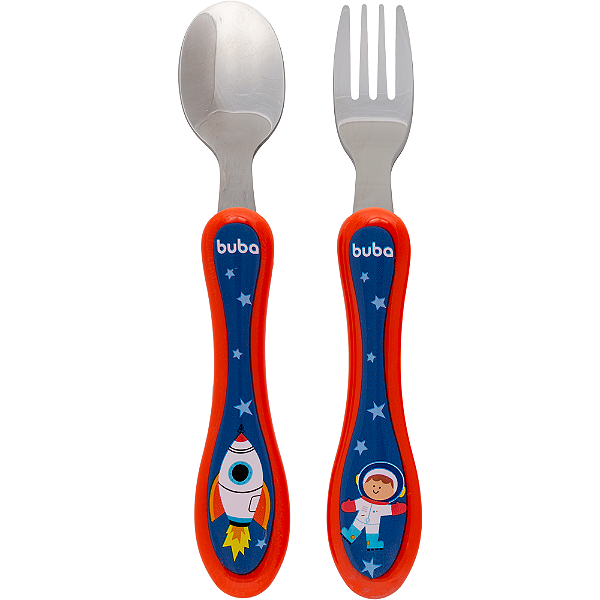 Kit talheres em inox astronauta buba