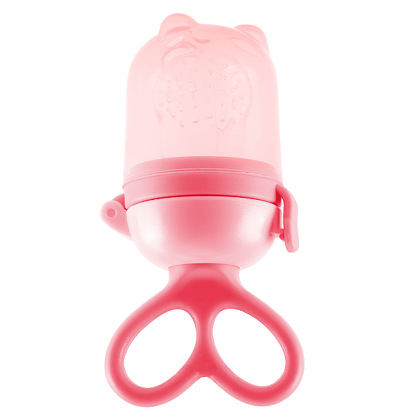 Porta-frutinhas com sugador em silicone buba rosa